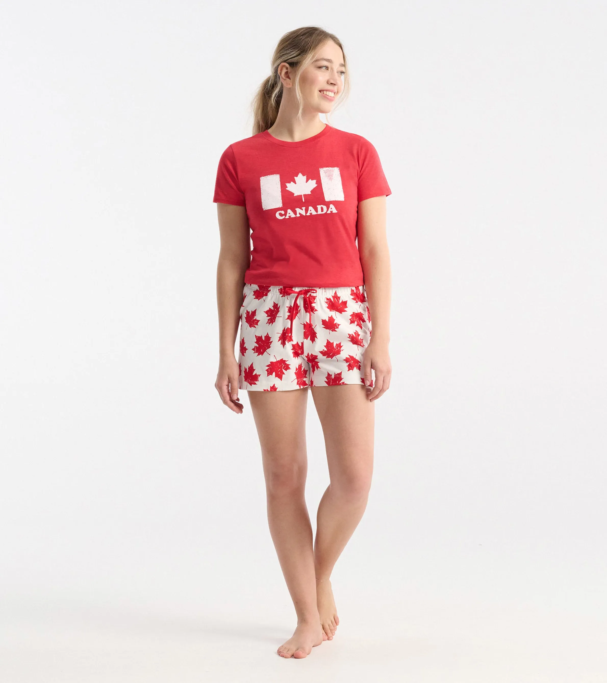 Canada Womens Cotton Sleep Shorts