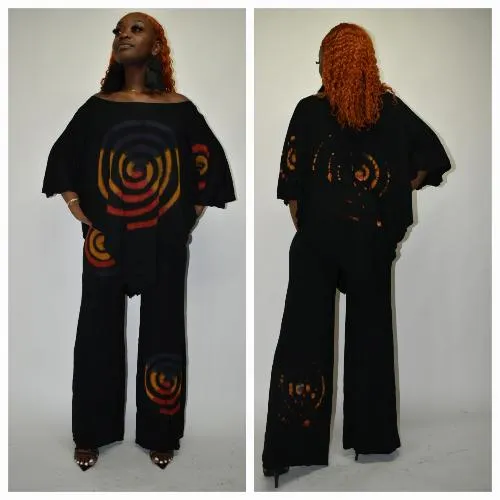 Cape Painted Pants Set