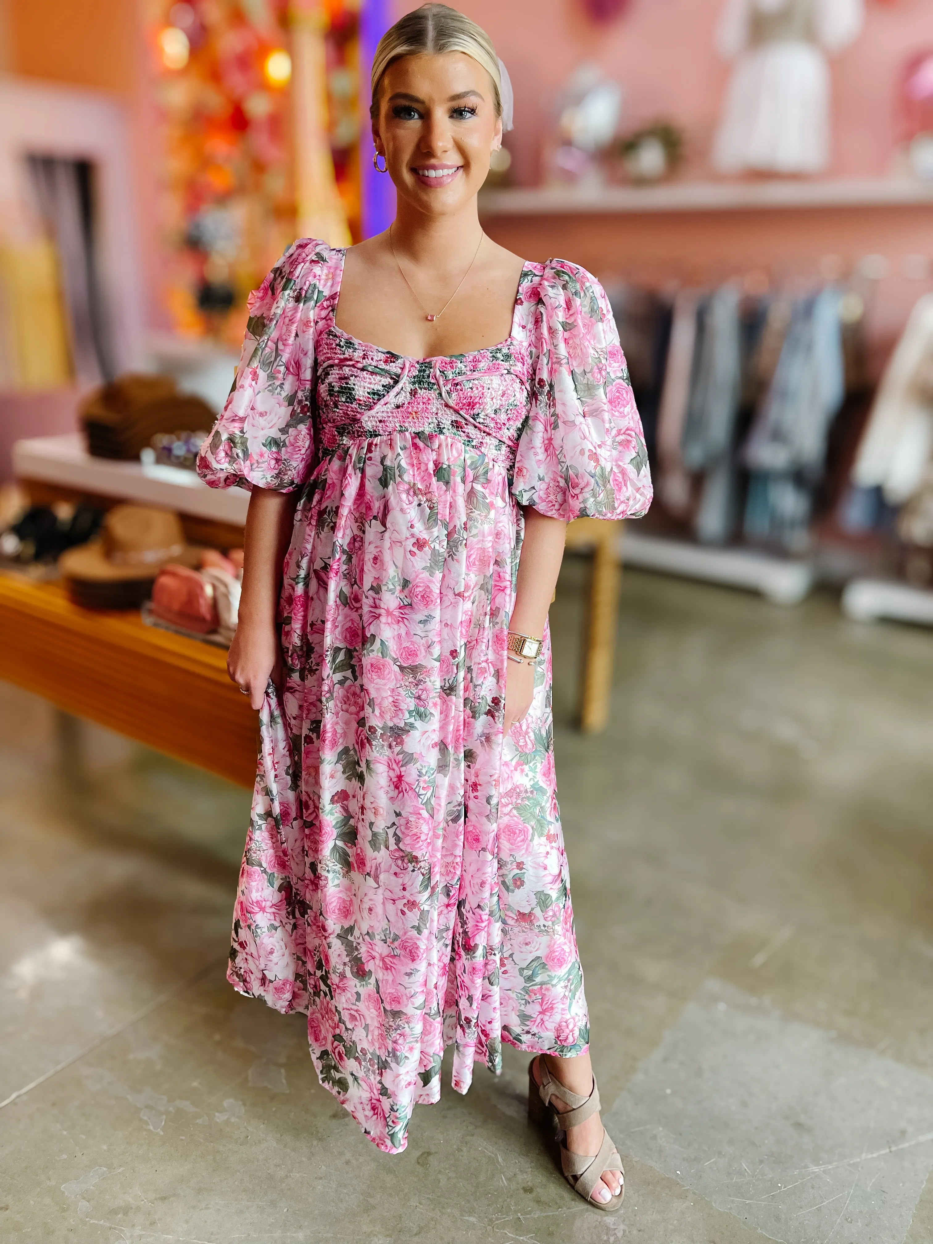Cara Floral Midi Dress
