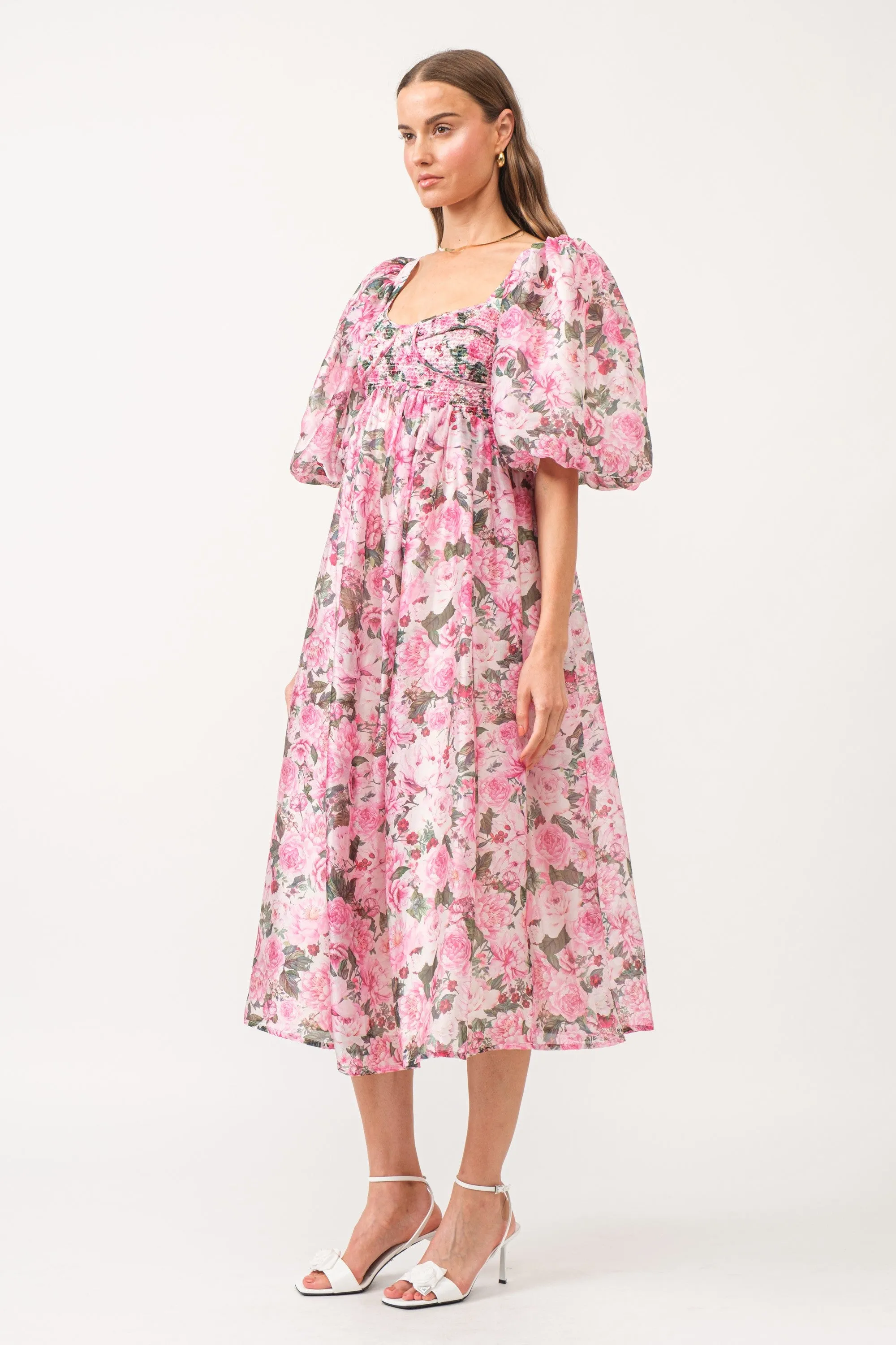 Cara Floral Midi Dress
