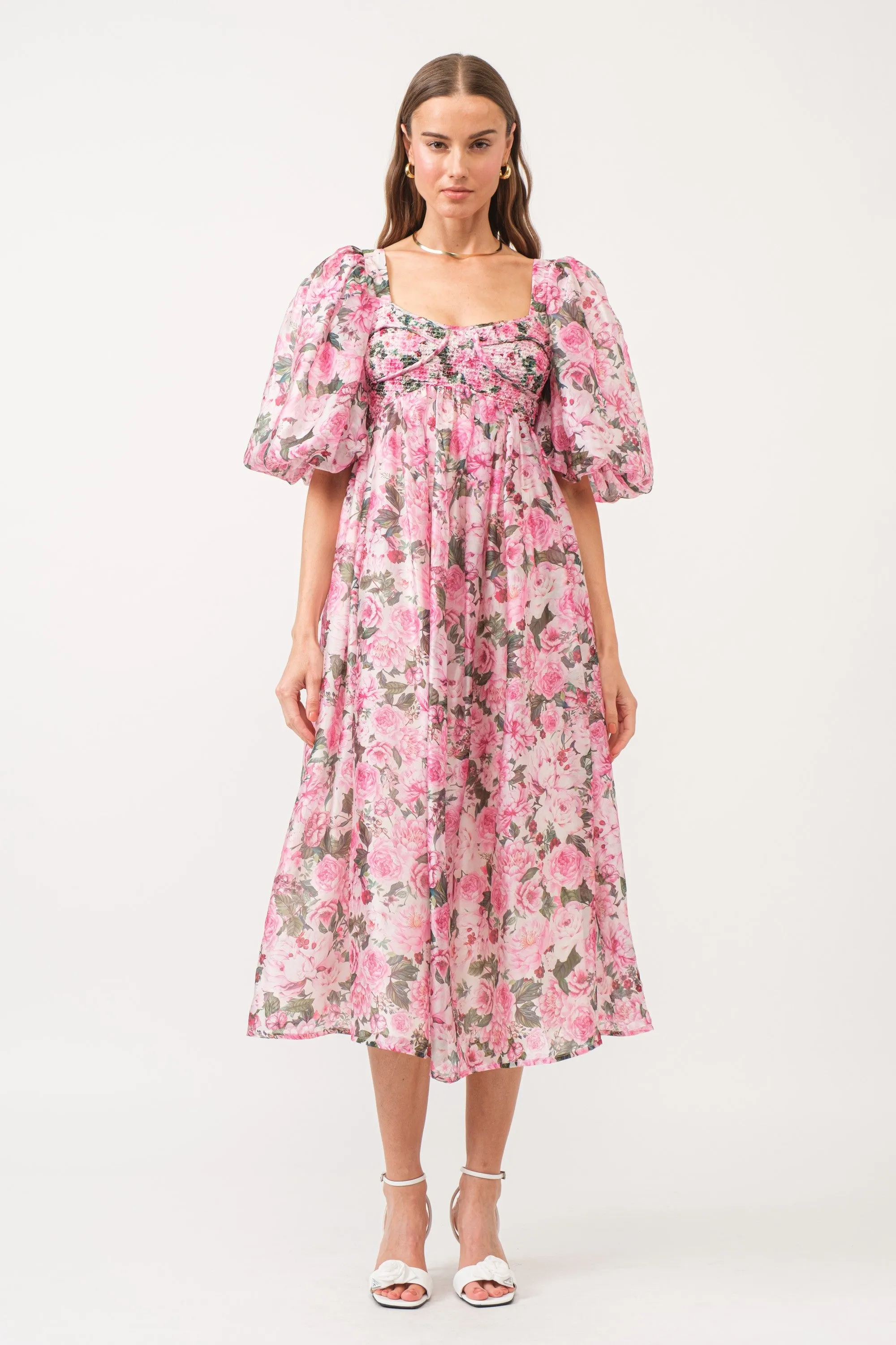 Cara Floral Midi Dress