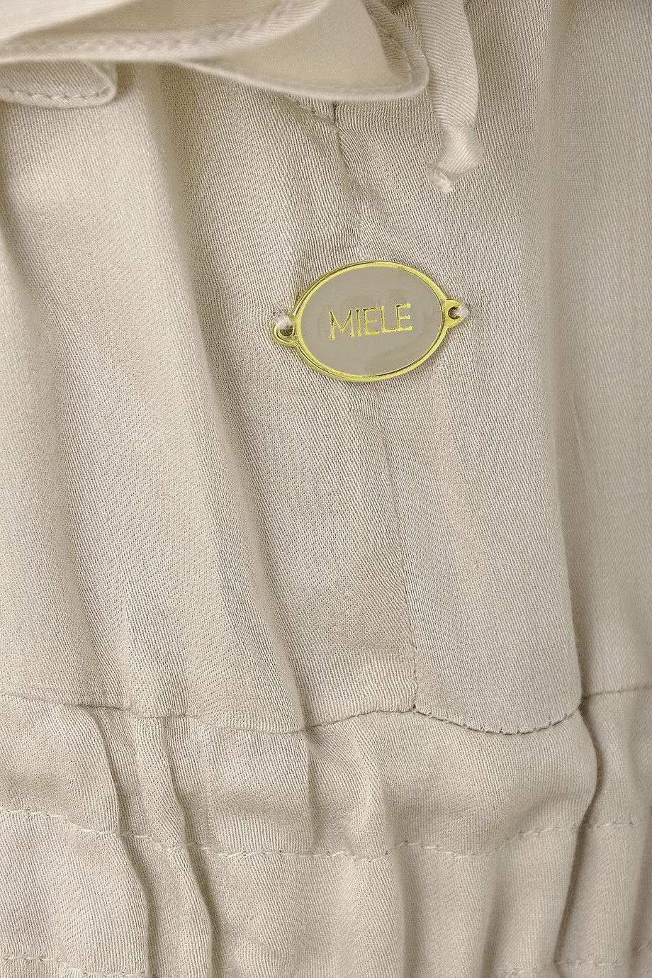 CARLOS MIELE BEIGE Ruffled Viscose Dress