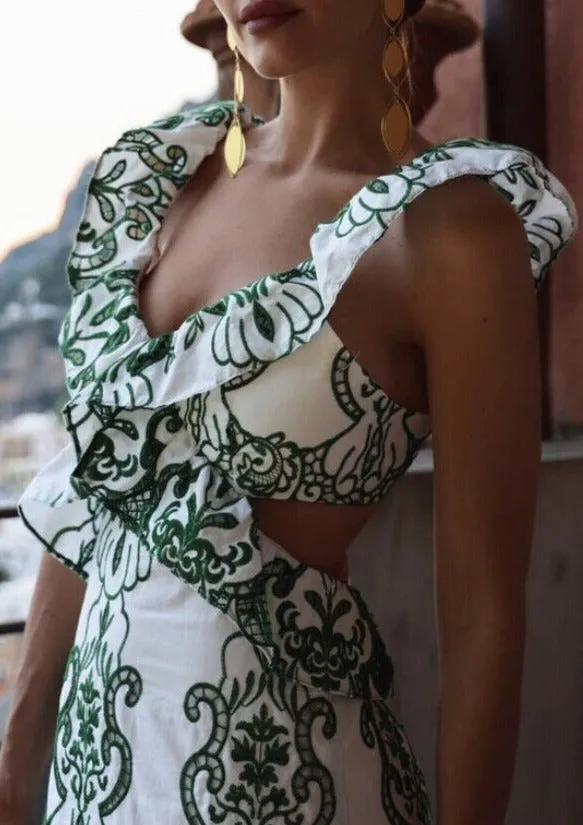 Cassie | Romantic Ruffled Maxi Dress
