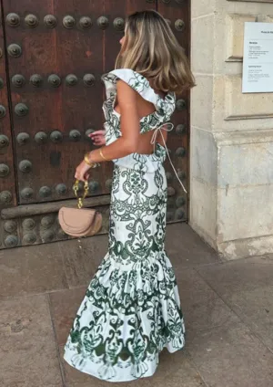 Cassie | Romantic Ruffled Maxi Dress