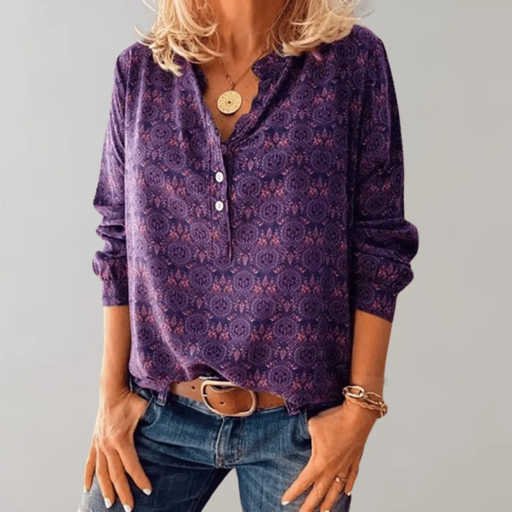 Celia® | Elegant Vintage Cotton Blouse In A Classic Style