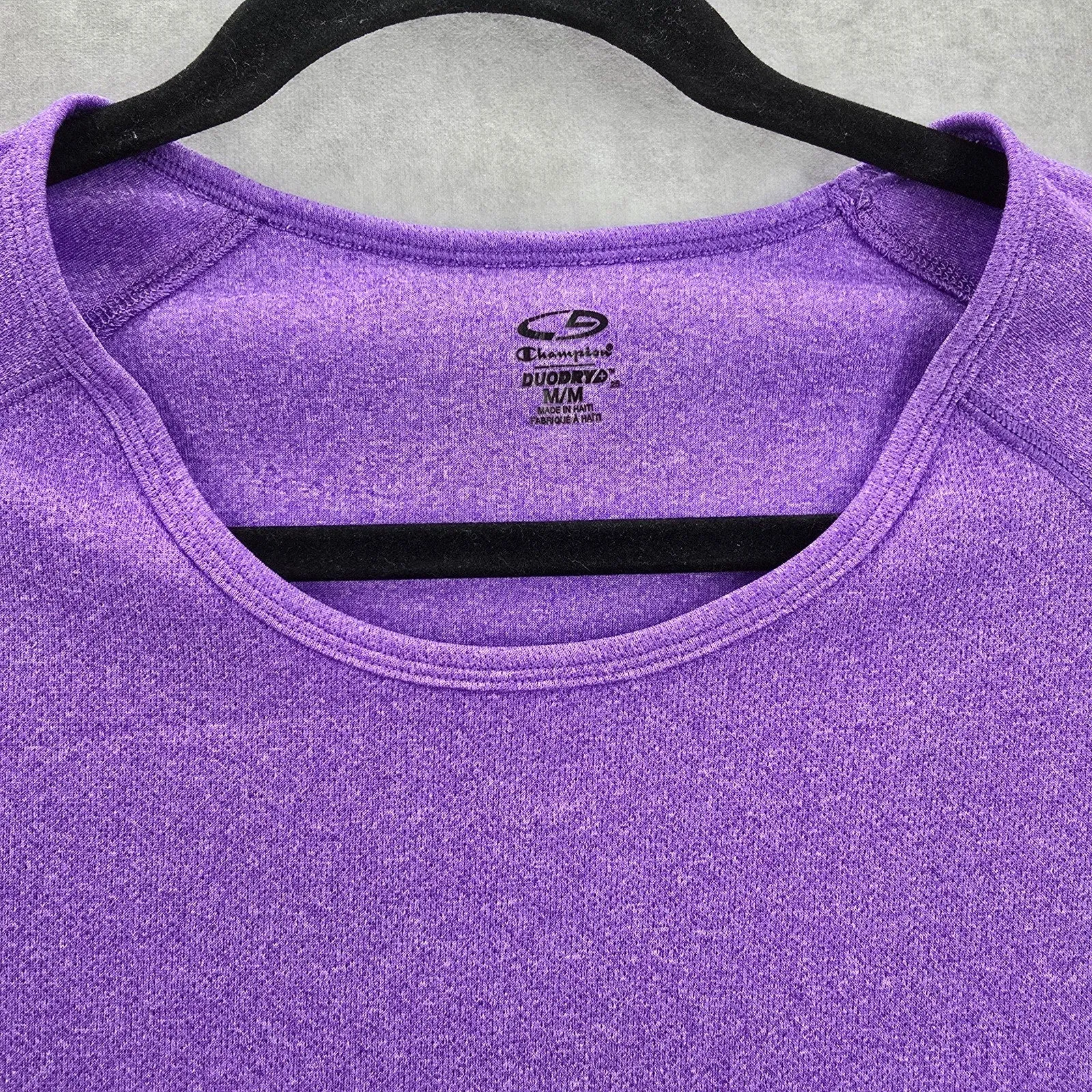 Champion Purple Performance Short Sleeve Athletic Activewear Tshirt Medium
