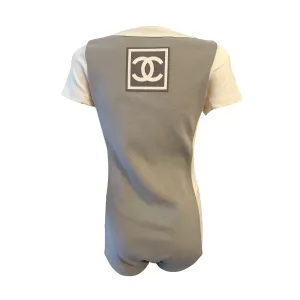Chanel Grey Sport Logo Bodysuit