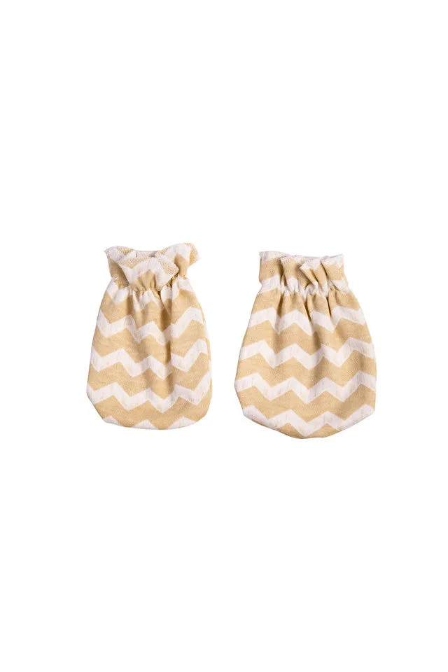 Chevron Baby Unisex Organic Mittens