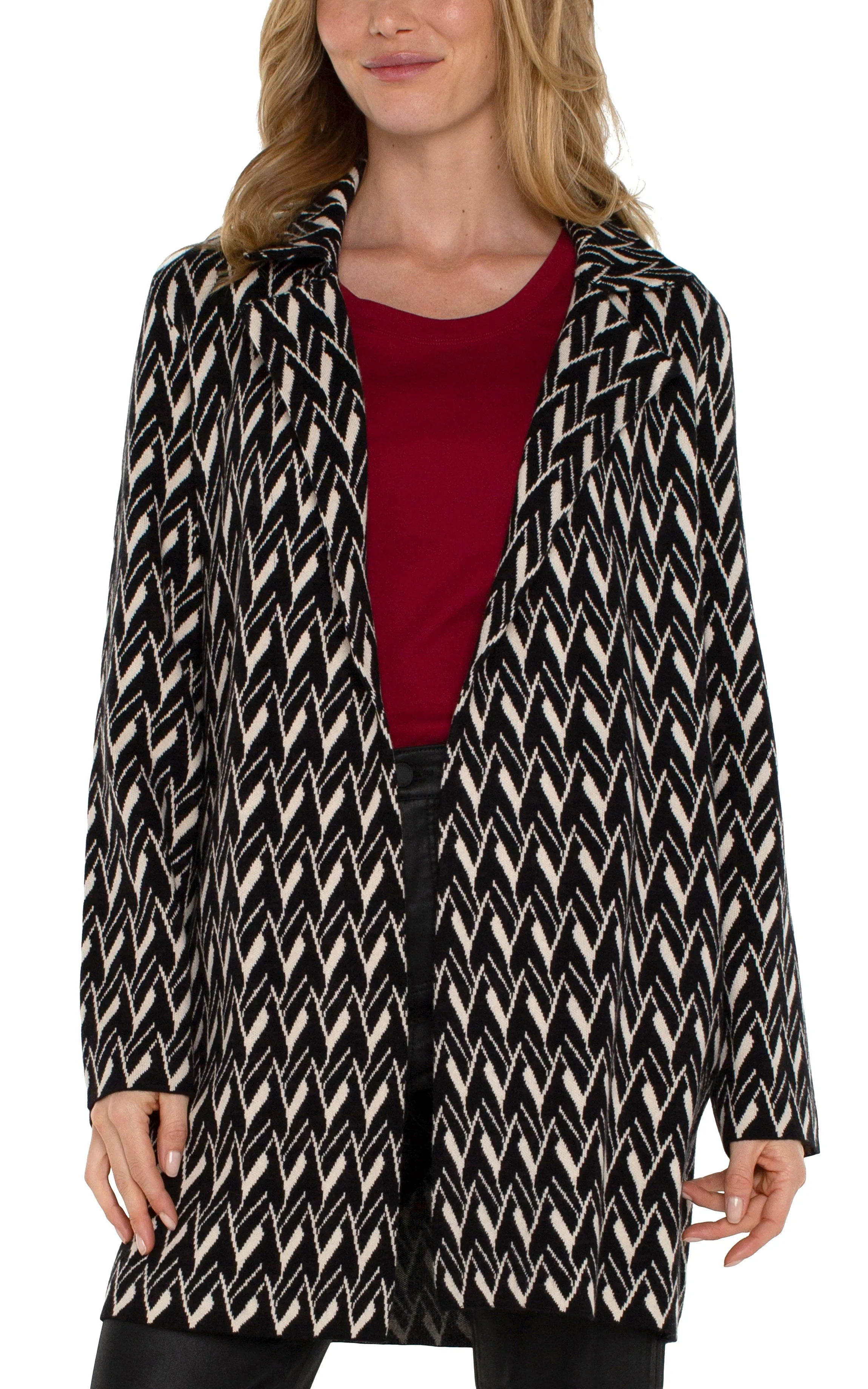 Chevron Sweater Coat