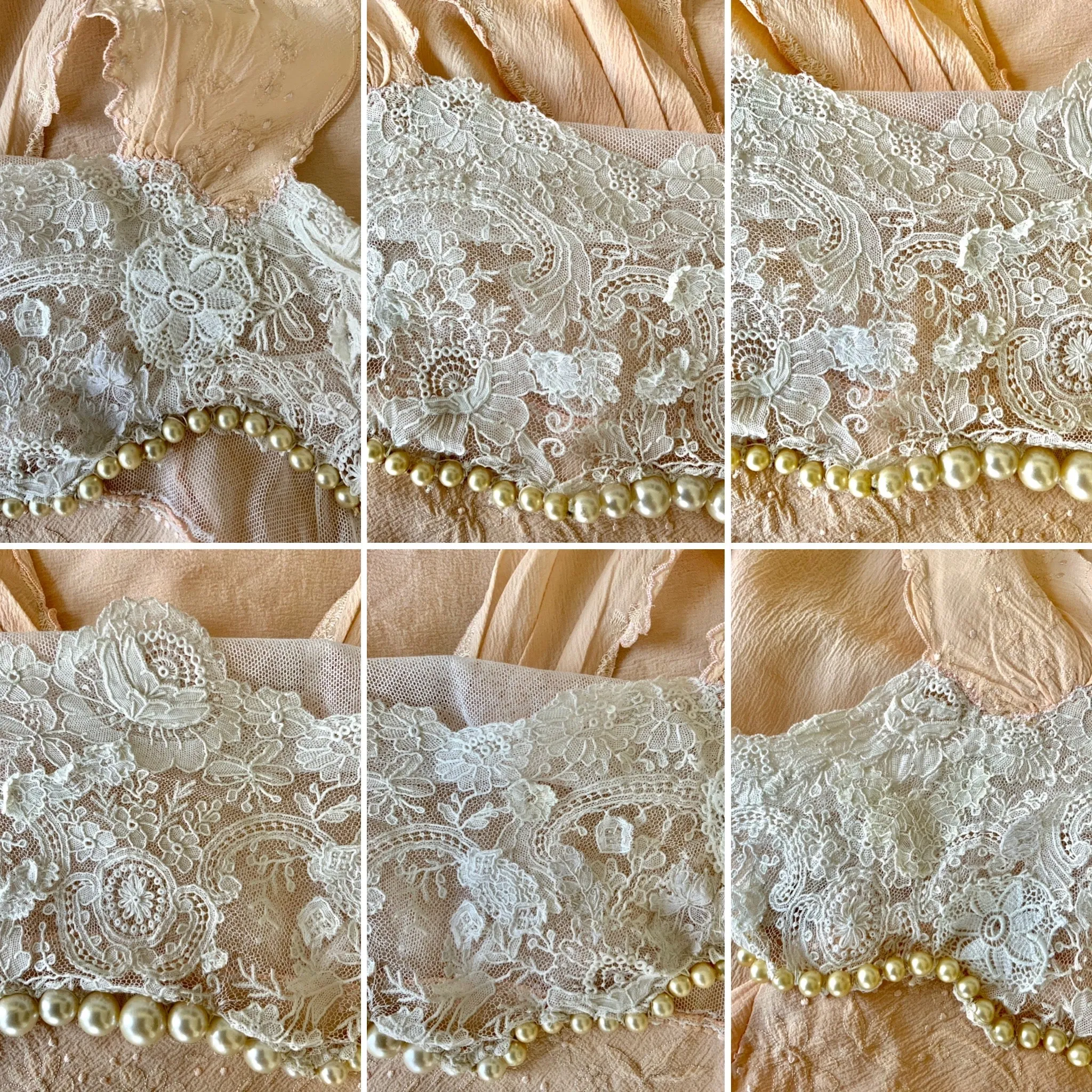 Chiffon Pearls Nightgown - 20s - Bridal