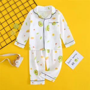 Children's Double-layer Cotton Gauze Pyjamas
