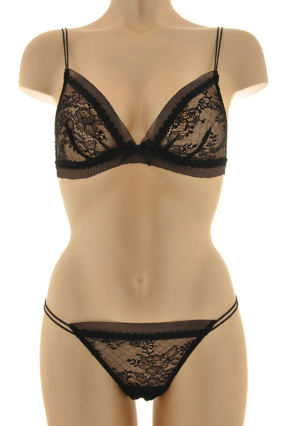 CHRISTIES DELICES Black Lace Bra
