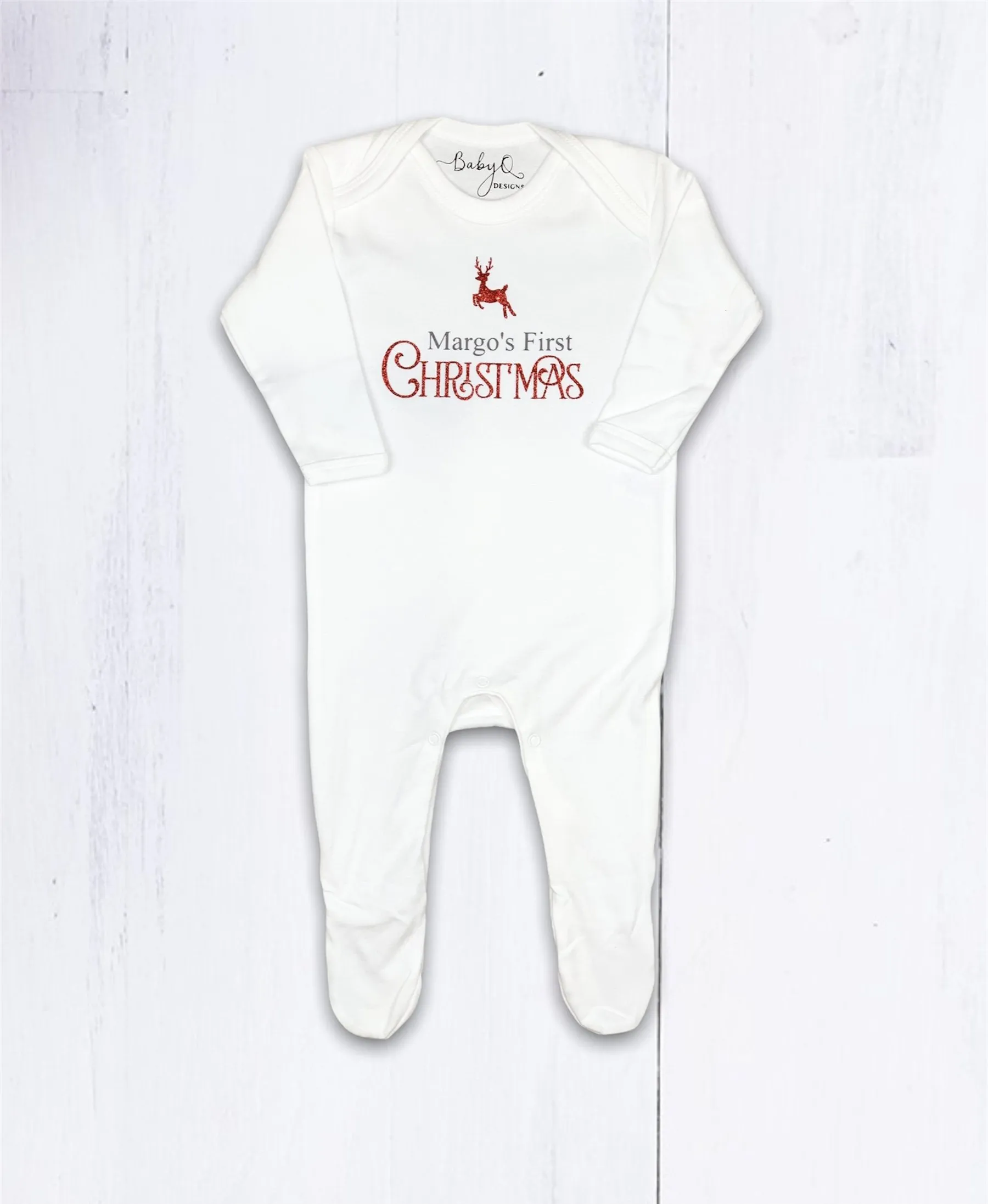 Christmas Sleepsuit - Red - PRINT -