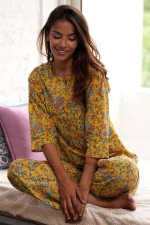 Citrine Charm Block Printed Night suit