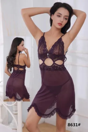 Clovia Short Romantic  Nighty For Women - 8631