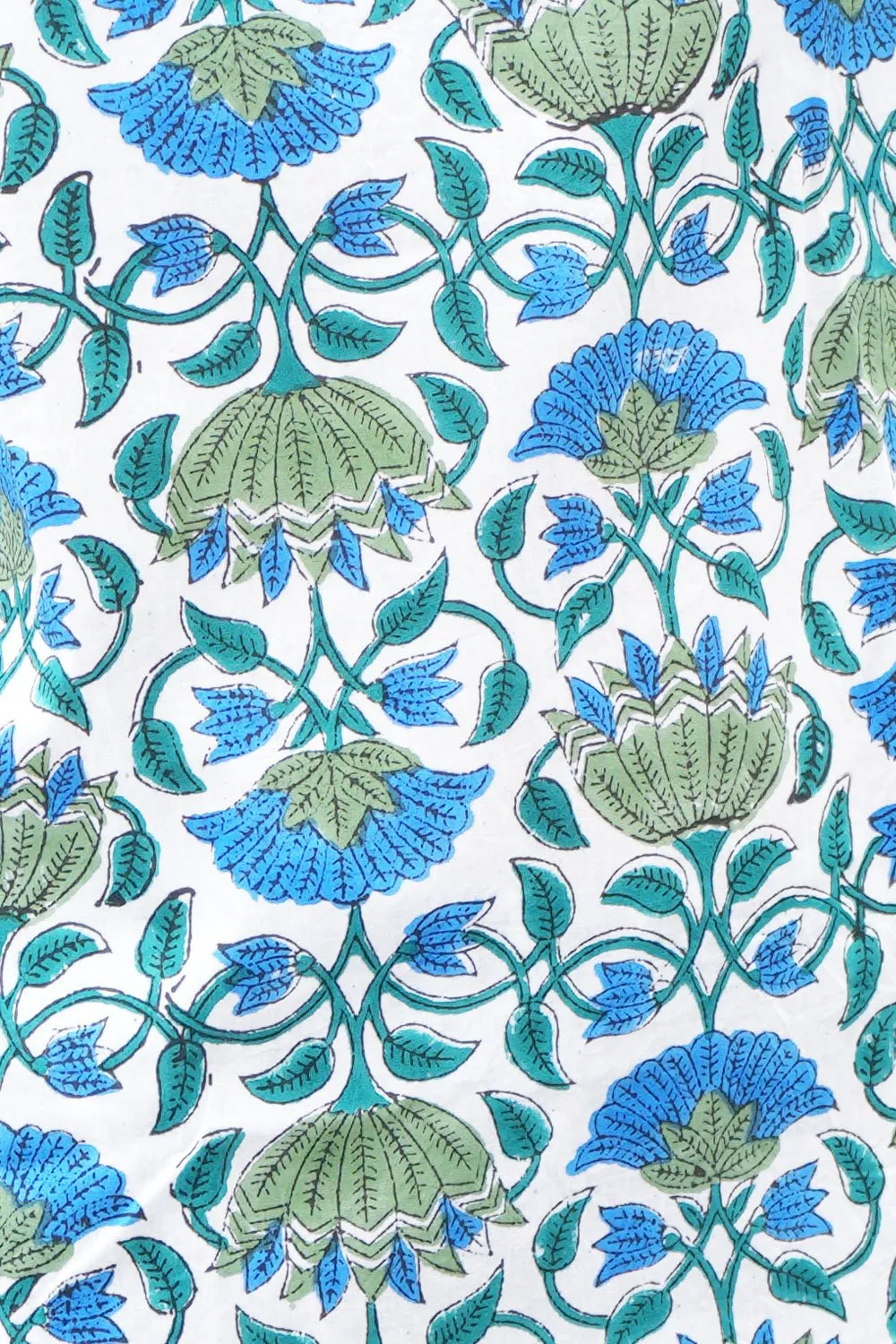 Cobalt Garden Serenade Block Printed Night suit