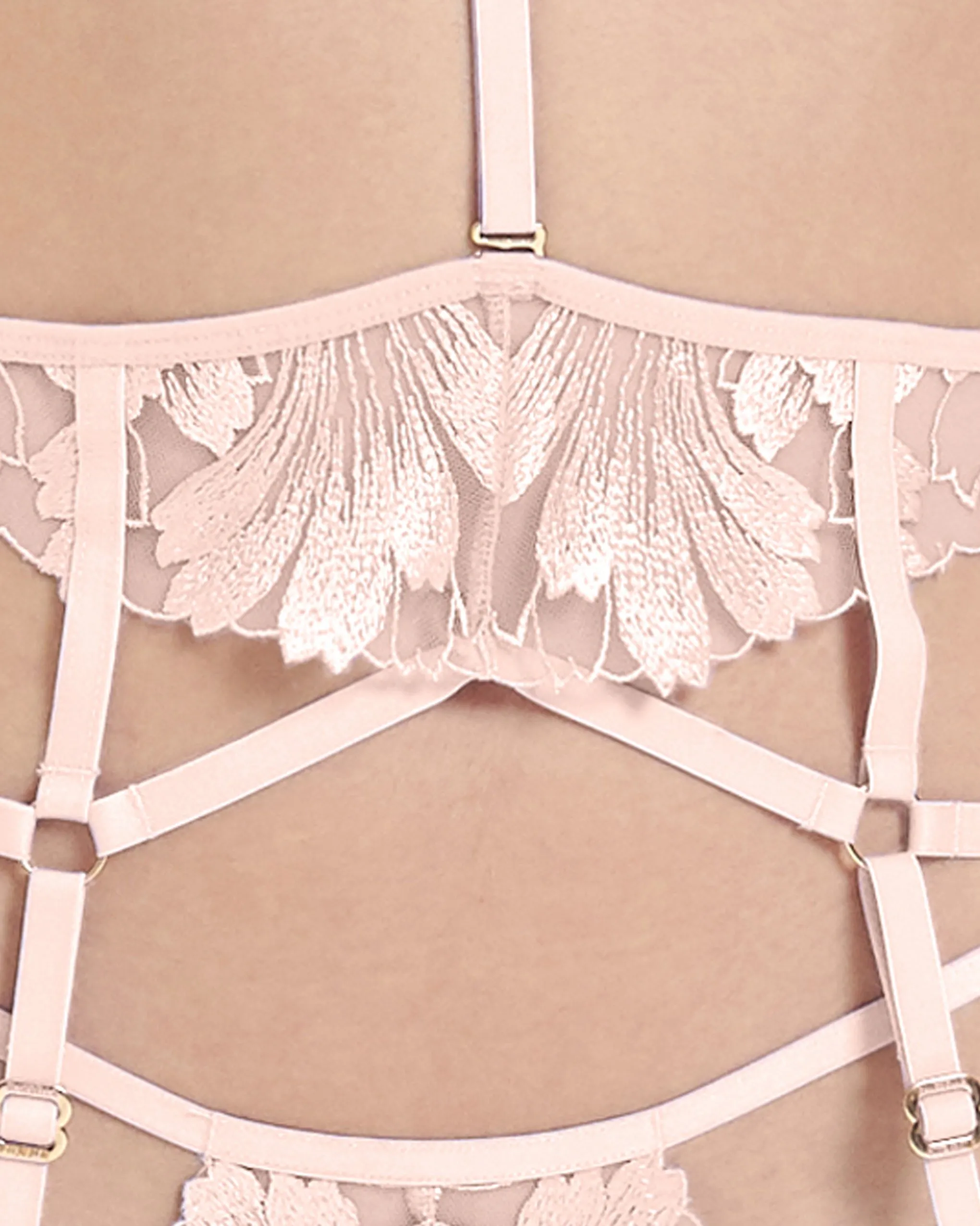 Colette Garter Belt Harness Pearl Pink