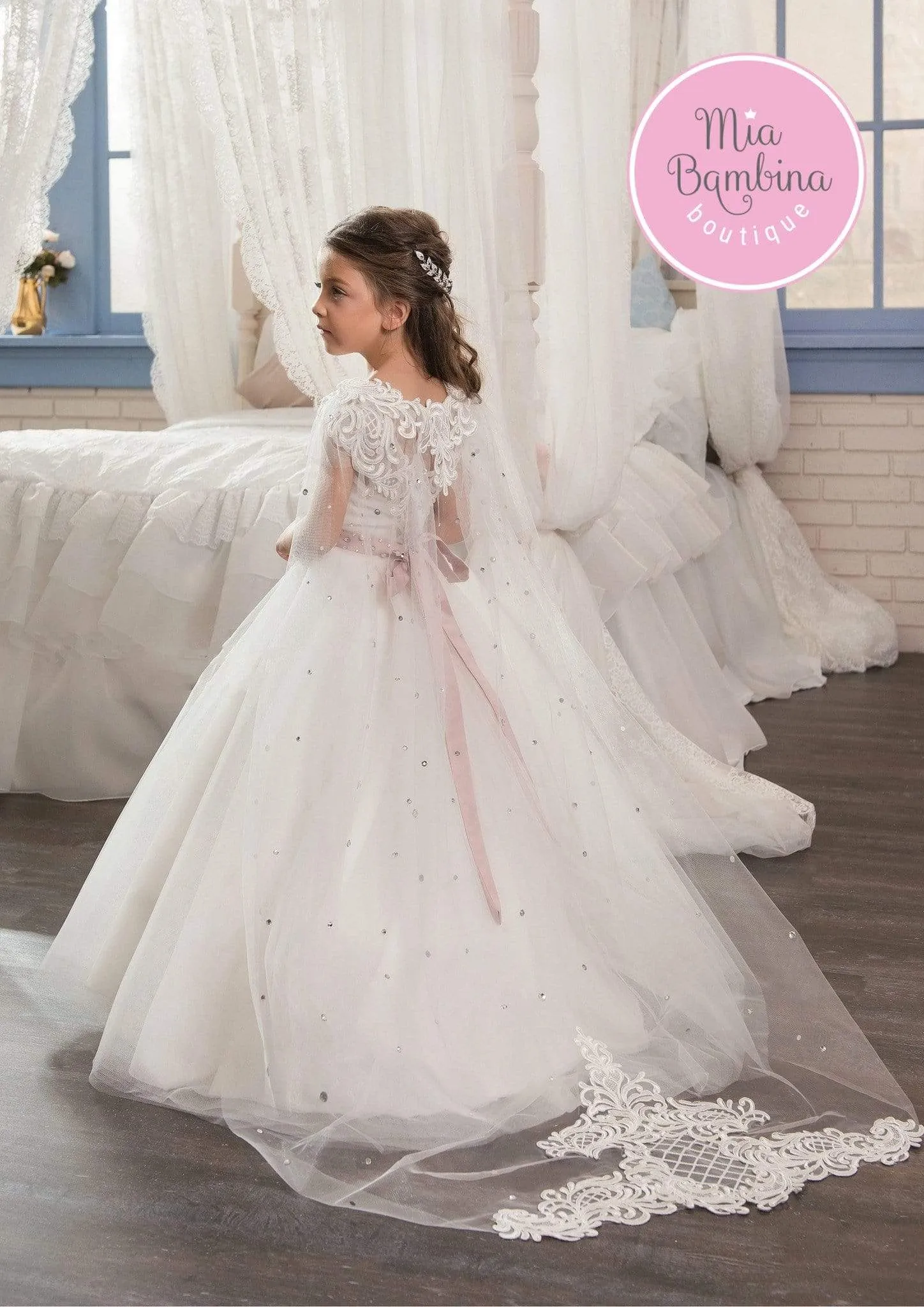 Colorado Flower Girl Dress with Cape