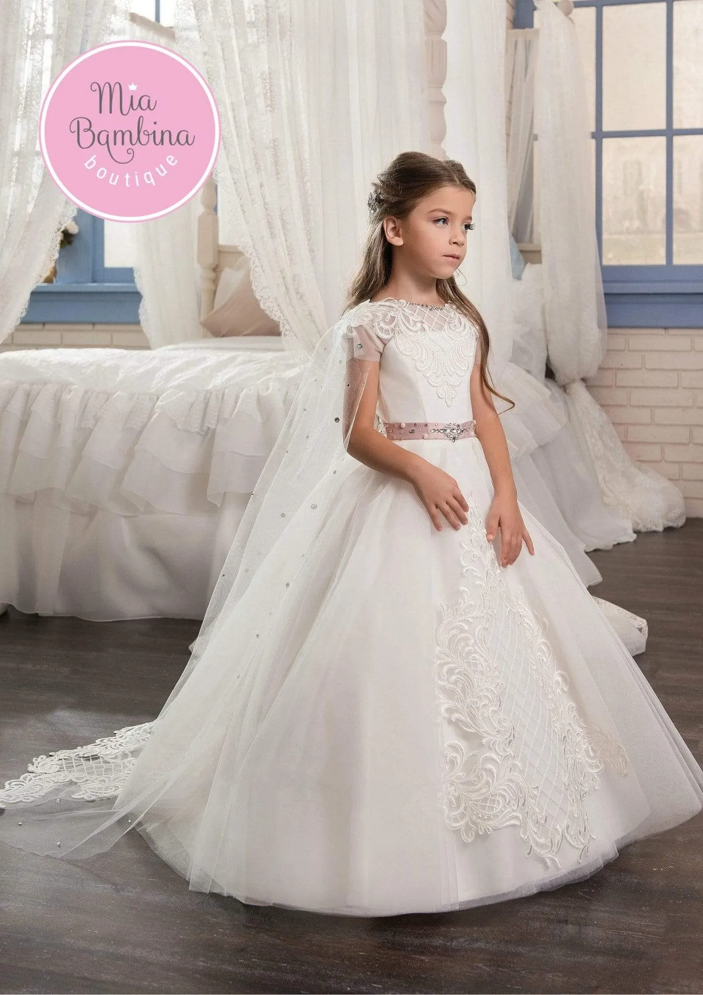Colorado Flower Girl Dress with Cape