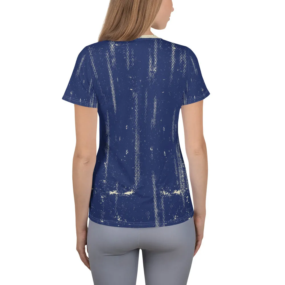 Colorado Grunge Flag - All-Over Print Women's Athletic T-shirt