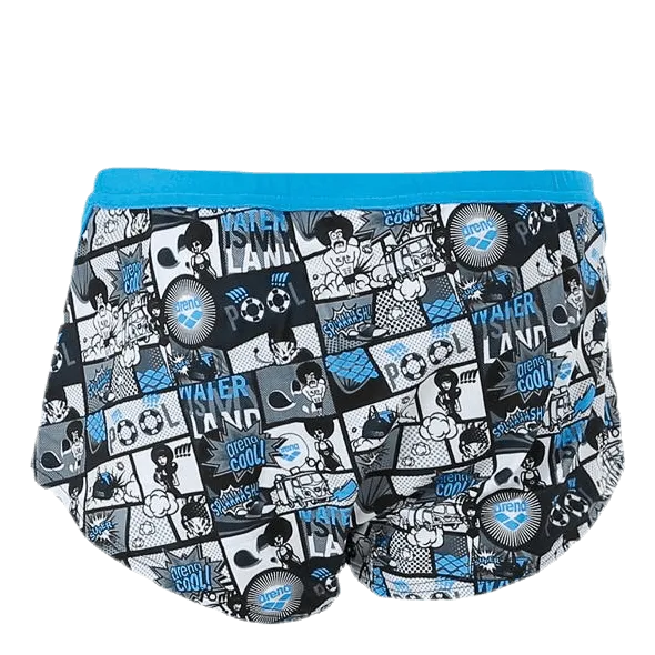 Comics Lowwaist Short Blue/Grey