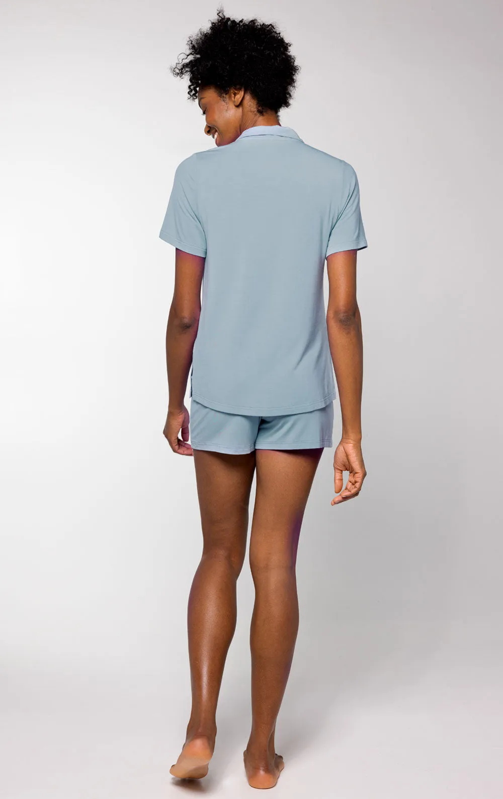 Consciously Cozy Button-Front Short Set - Couples