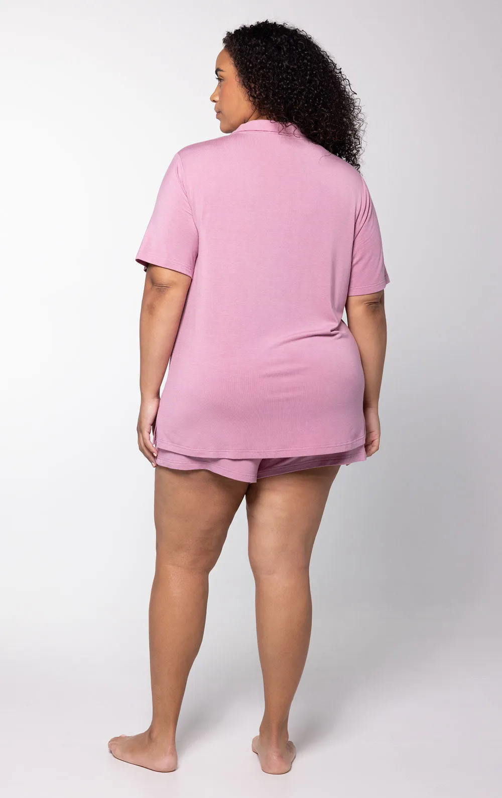 Consciously Cozy Button-Front Short Set - Couples
