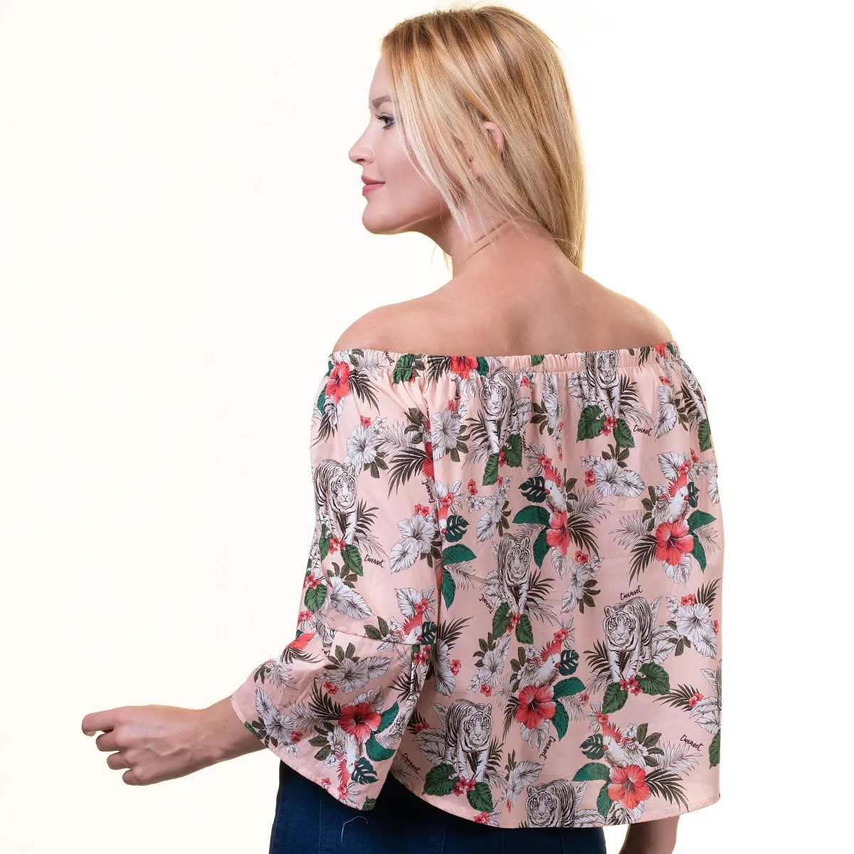 Copy of Celino European Made Floral Off Shoulder Blouse Shirt Tops for Women