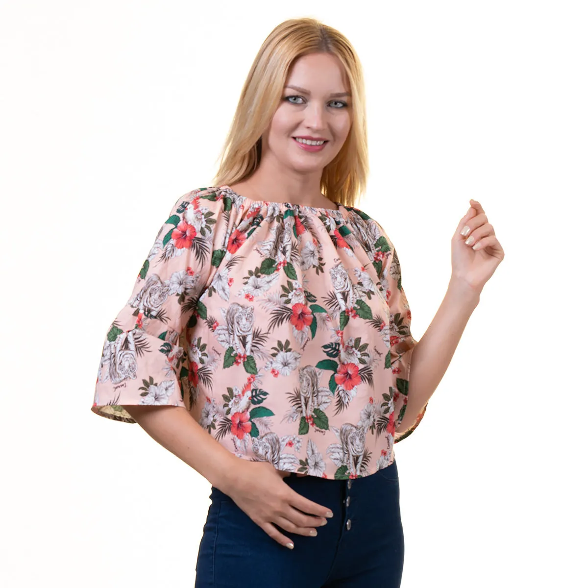 Copy of Celino European Made Floral Off Shoulder Blouse Shirt Tops for Women