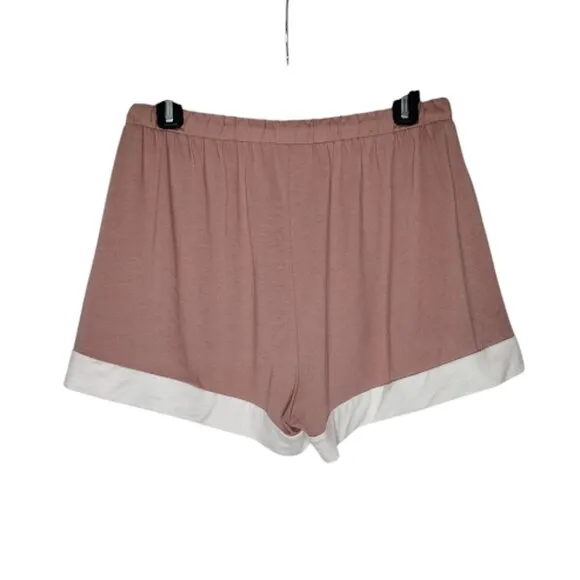 COSABELLA Long Sleeve Top Boxer Shorts Pajama Set Pink Loungewear Sleepwear L