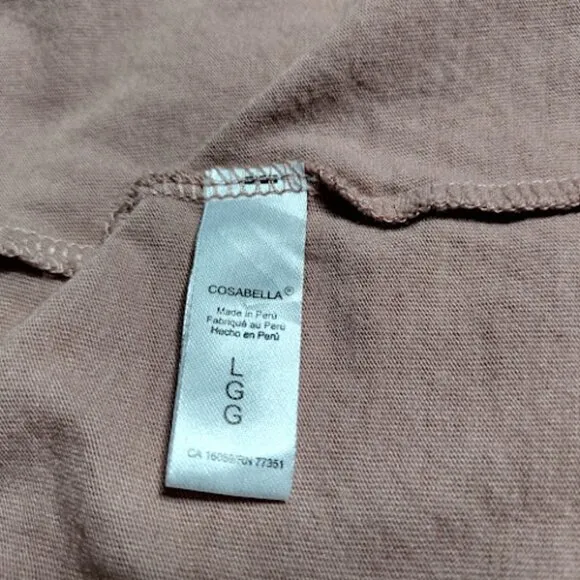 COSABELLA Long Sleeve Top Boxer Shorts Pajama Set Pink Loungewear Sleepwear L