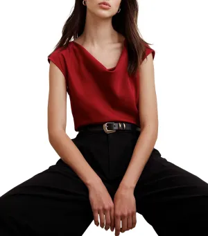 Cowl-Neck Top Red Currant