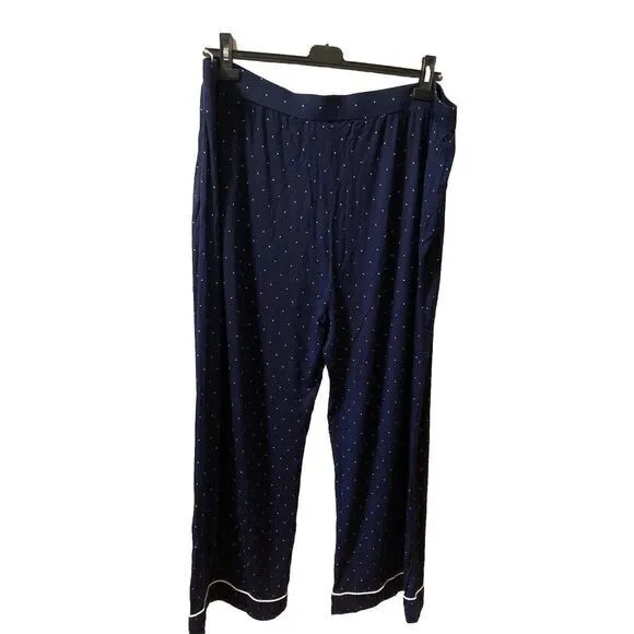 Cozy Earth Pajama Pants‎ Bamboo Stretch Knit Sz XXXL NWT Mini Dot Print Navy