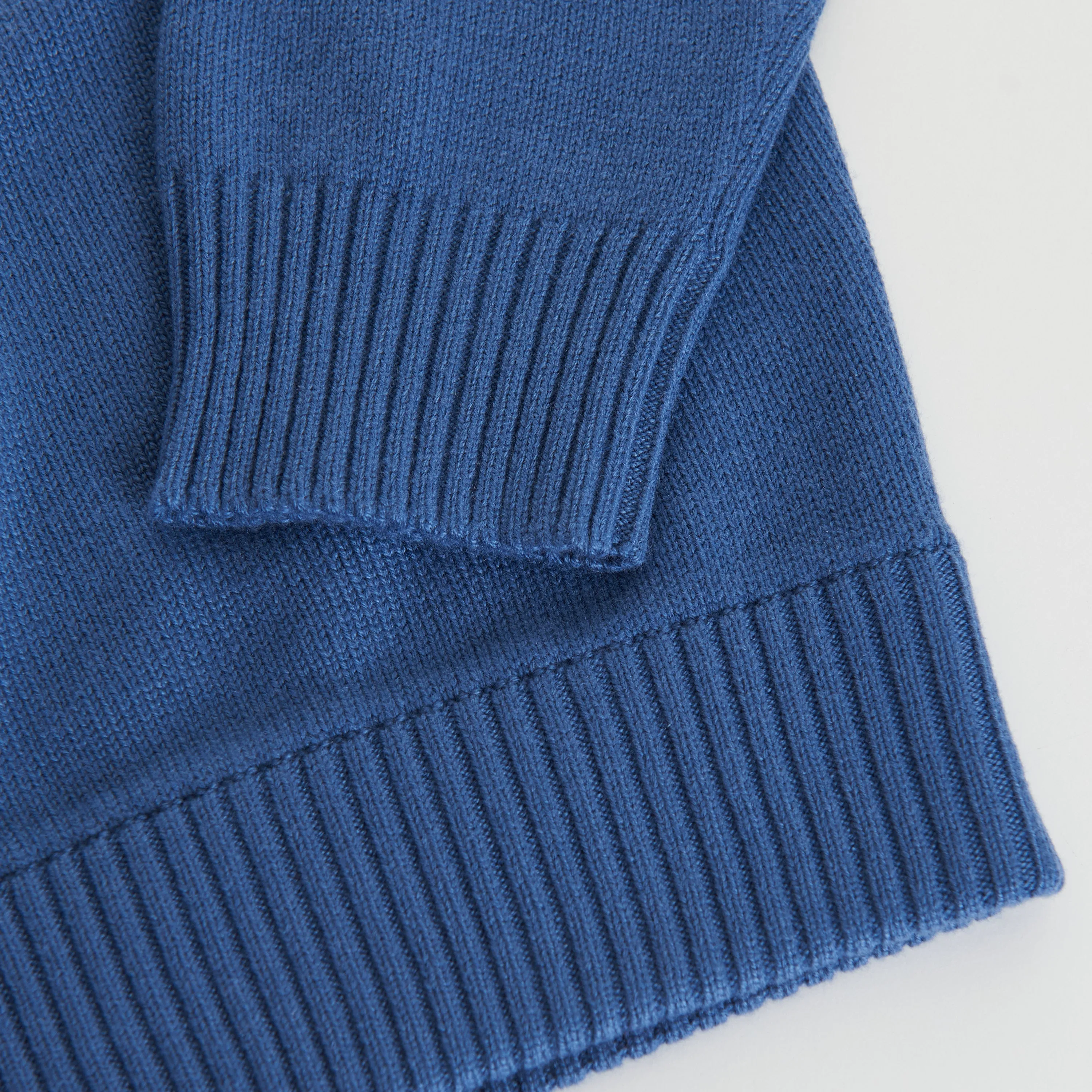 Crew Neck Jumper / Sweater - Scanda Blue Baby Cashmere