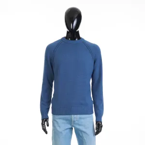Crew Neck Jumper / Sweater - Scanda Blue Baby Cashmere