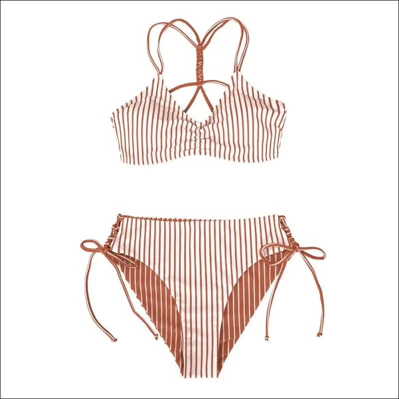 Cupshe reversible bottom low waist bikini sets for women sexy lace up swimsuit two pieces swimwear