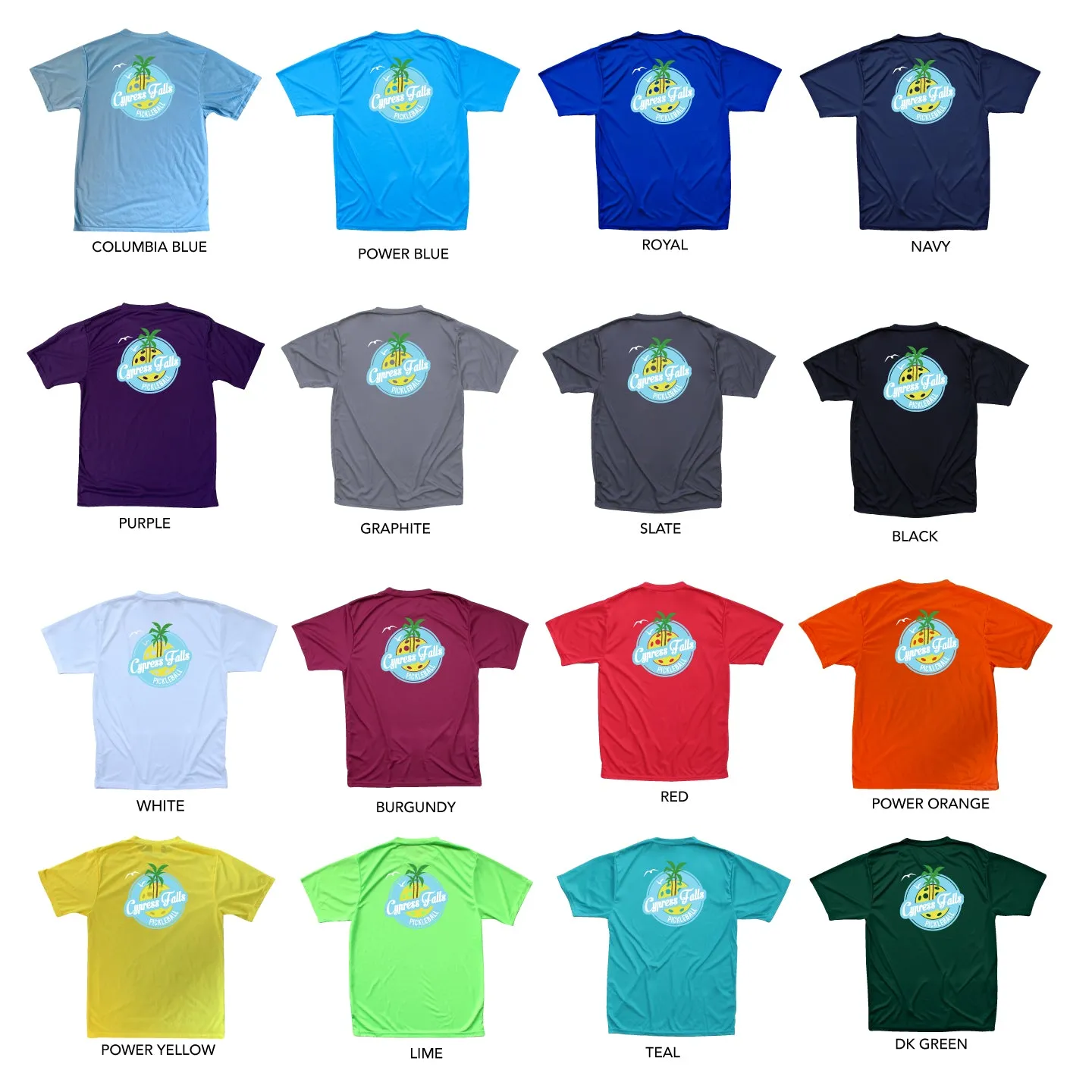 Cypress Falls Retro Design Men's Performance Crew Neck T-Shirt