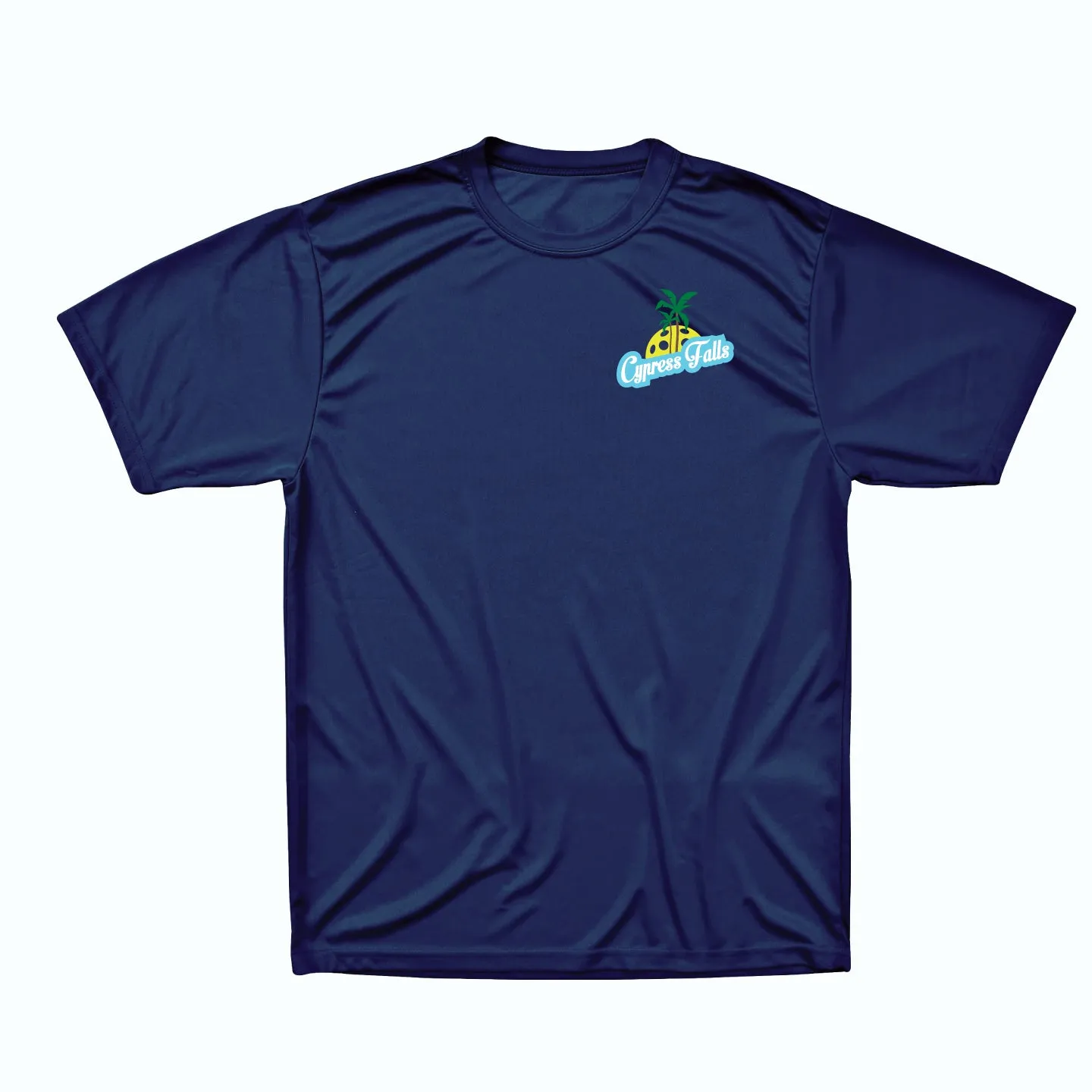 Cypress Falls Retro Design Men's Performance Crew Neck T-Shirt