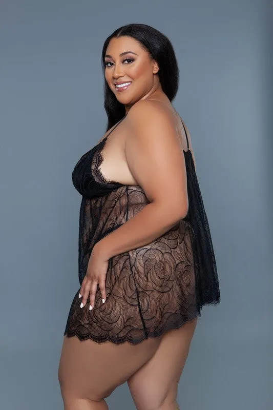 Daisy Mesh Lace Babydoll