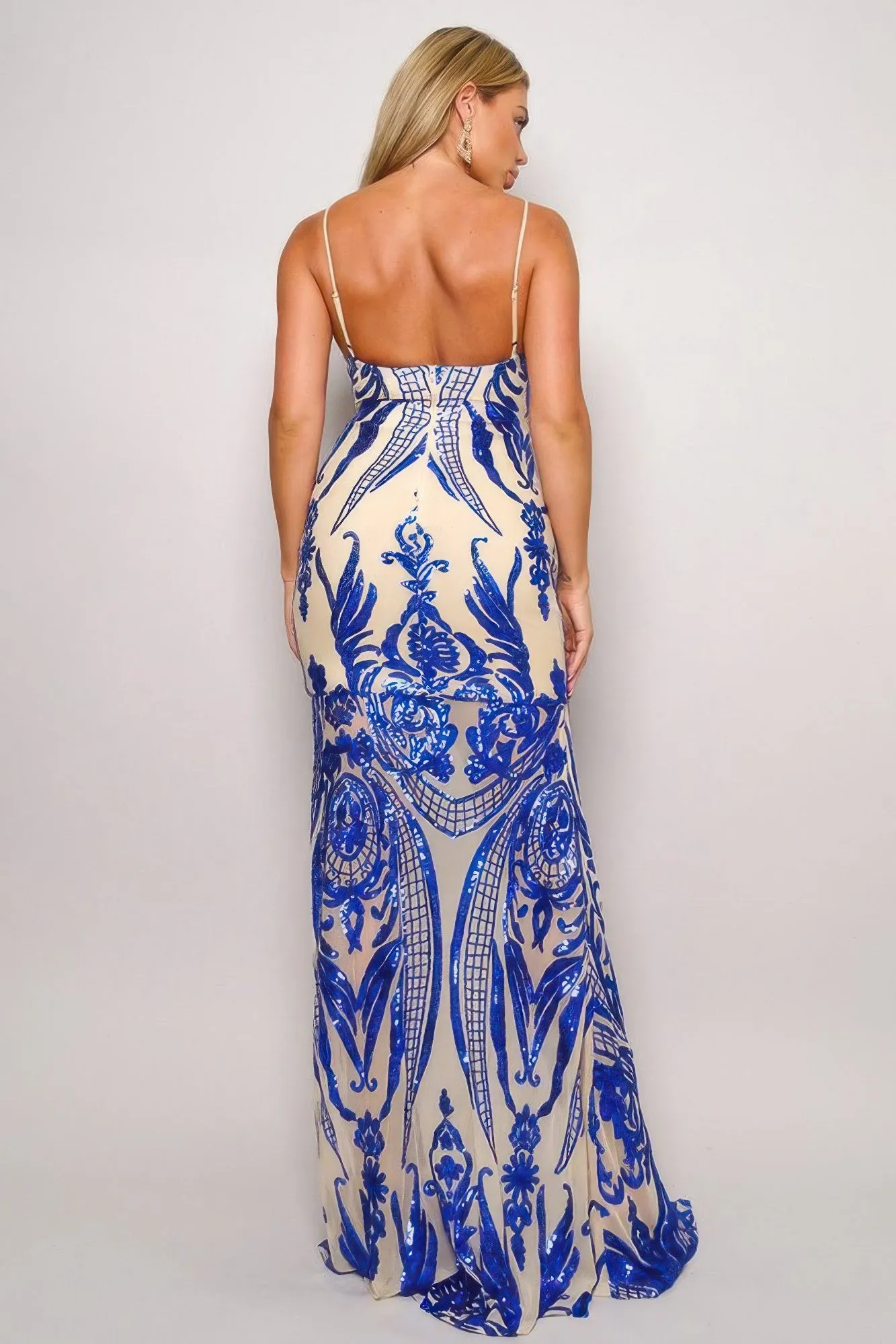 Deco Sequins Maxi Dress