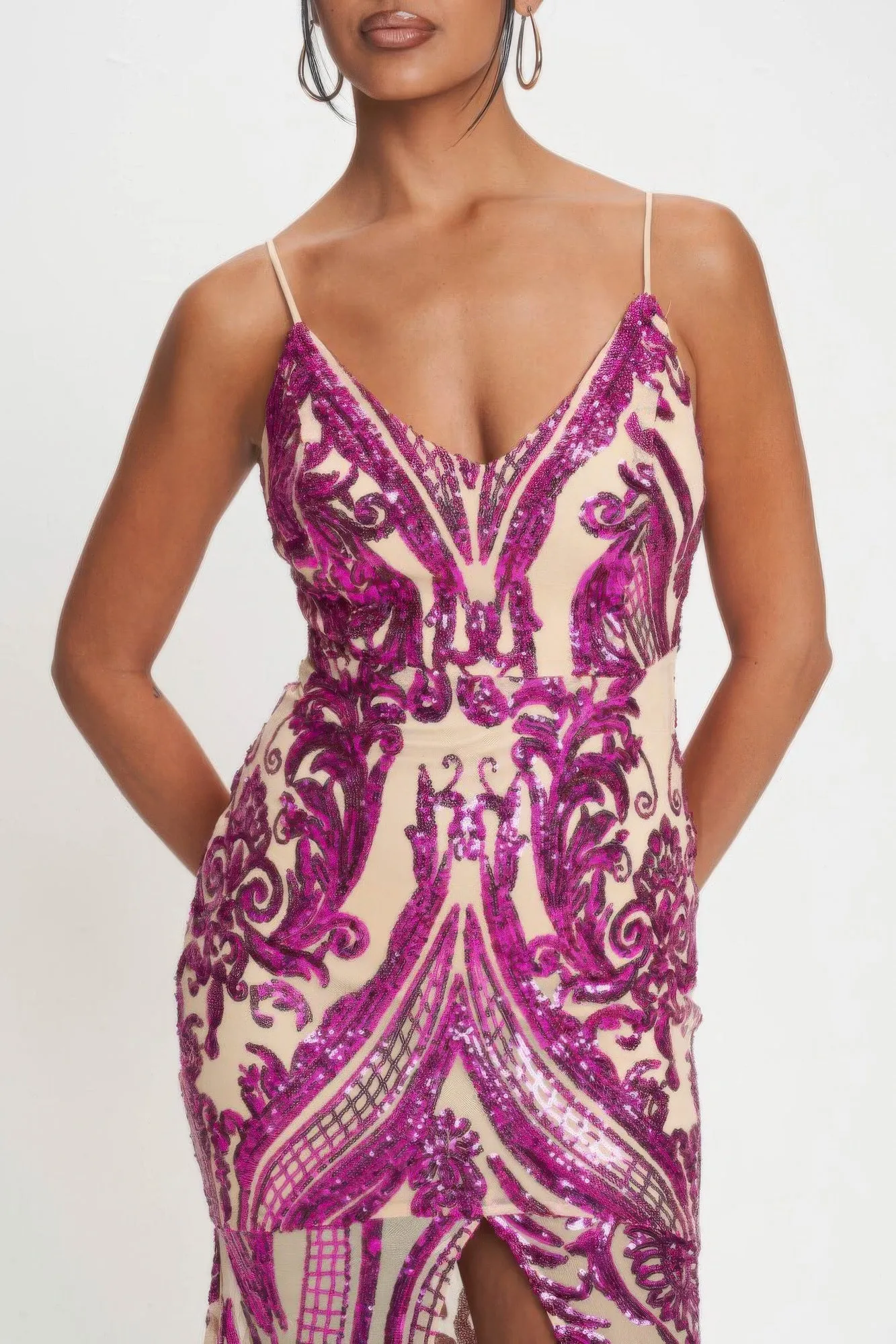 Deco Sequins Maxi Dress