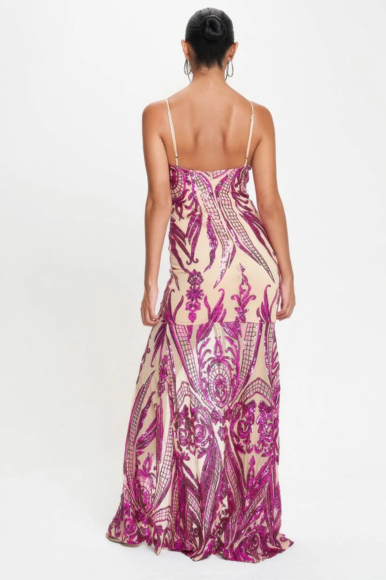 Deco Sequins Maxi Dress