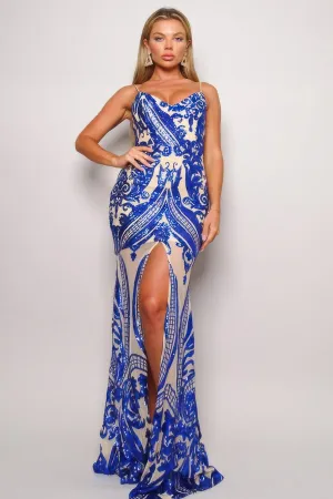Deco Sequins Maxi Dress