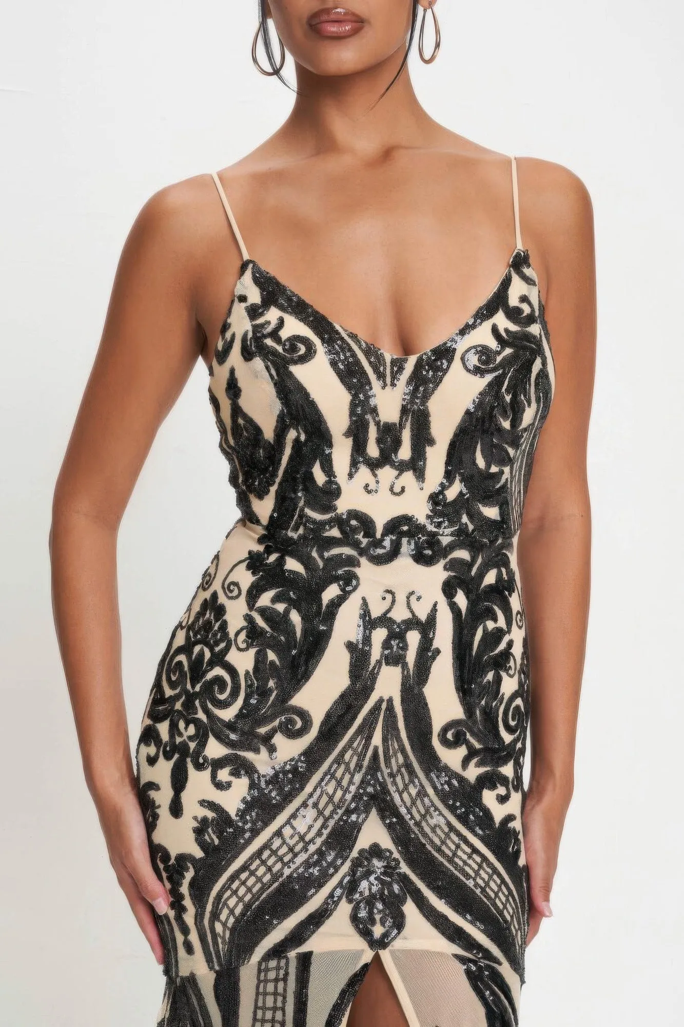 Deco Sequins Maxi Dress