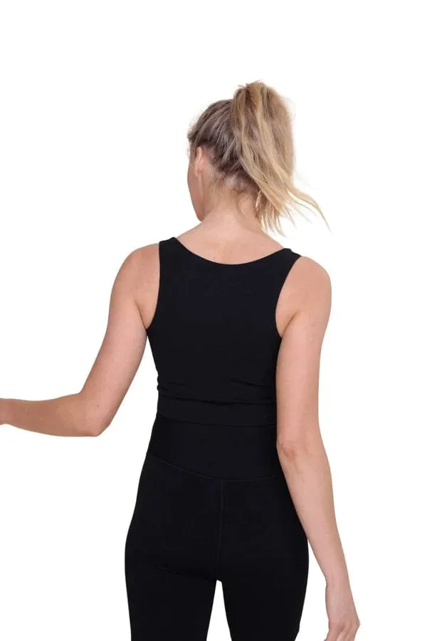 Define Performance Cropped Tank - Black