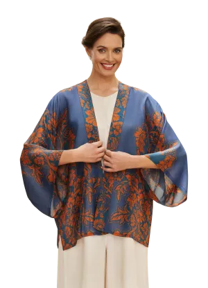 Denim Tapestry Kimono Jacket