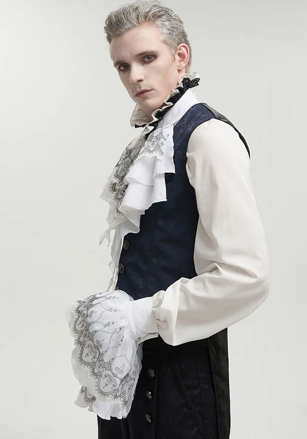 Devil Fashion Victorian Lace Cuff Sleeves - White with Intricate Embroidery (Women's)