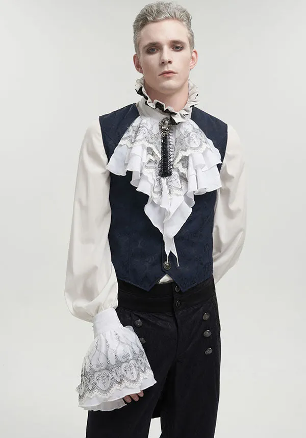 Devil Fashion Victorian Lace Cuff Sleeves - White with Intricate Embroidery (Women's)