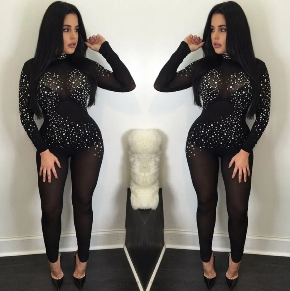 Diamond Bodysuit | Sexy Bodysuit | Rhinestone Bodysuit | Womens Bodysuit