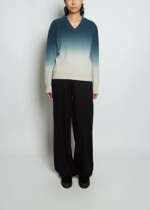 Dip Dye Mini V-Neck Cashmere Sweater